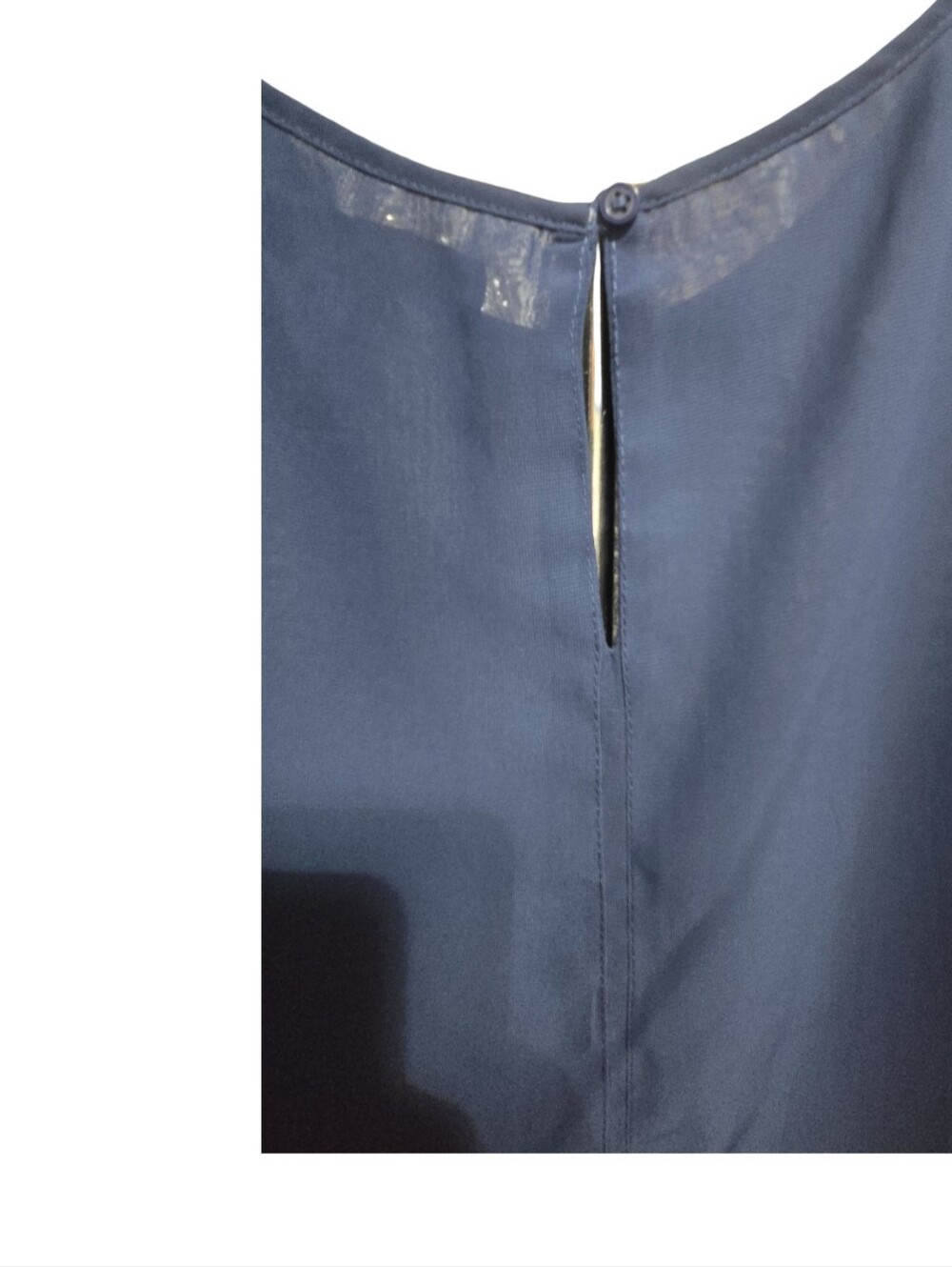 Banana Republic Navy Sleeveless Crewneck Camisole Feminine Sheer - Picture 8 of 9